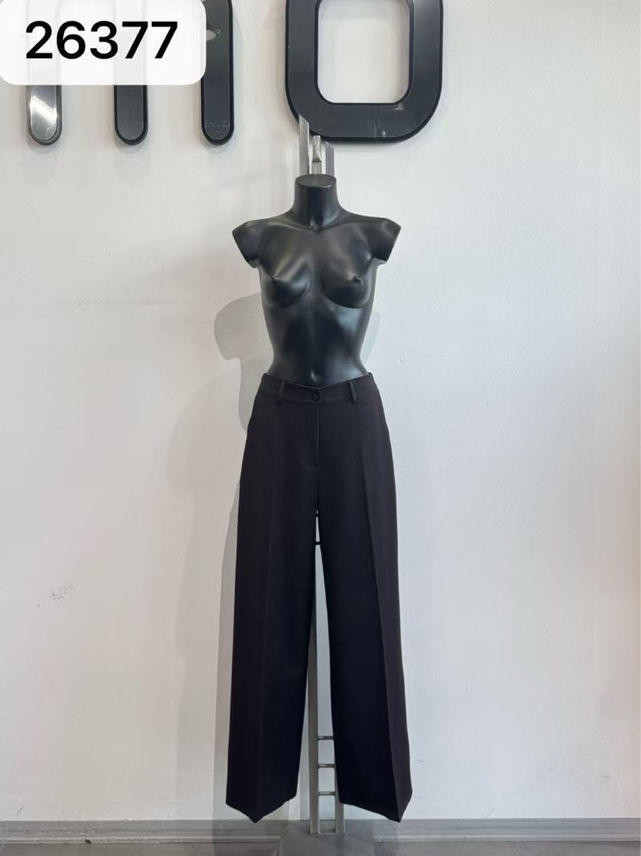 Ankle-Length Wide-Leg Trousers