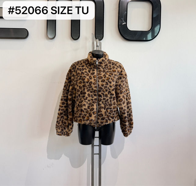 Cropped Faux-Fur Coat with Funnel Neck