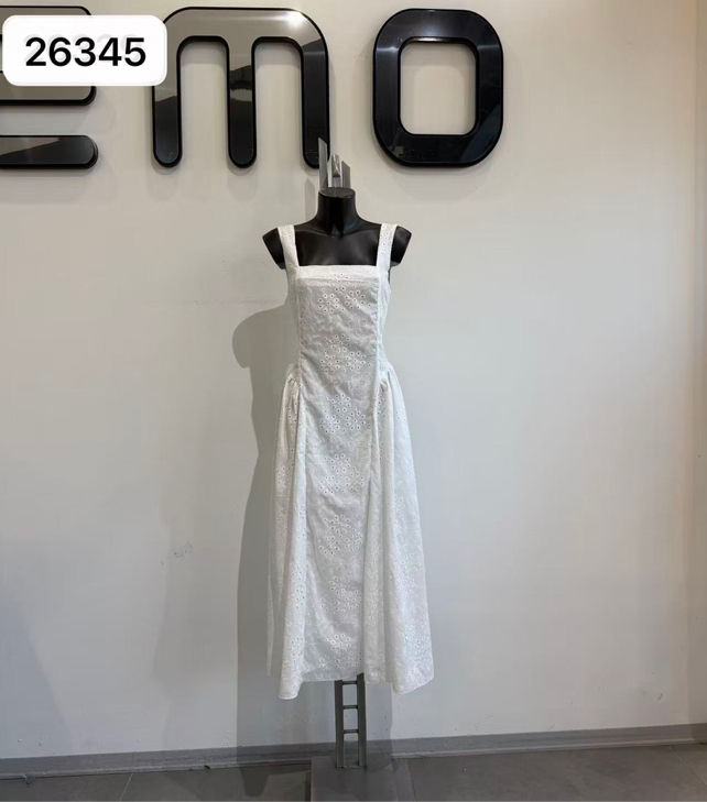 A-line Midi Dress with Square Neckline