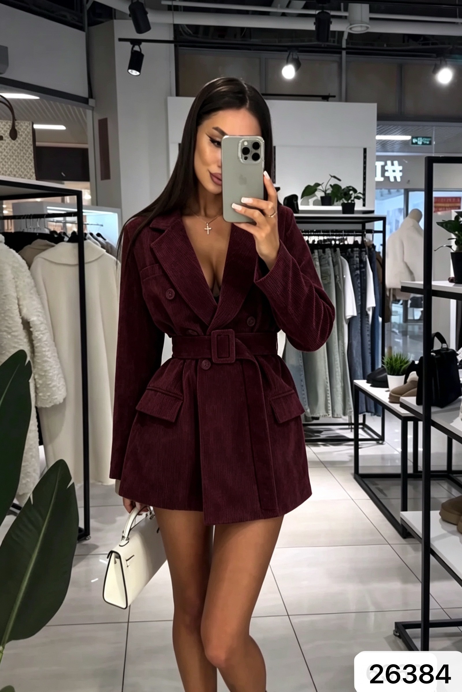 Tailored Longline Jacket with Belt
