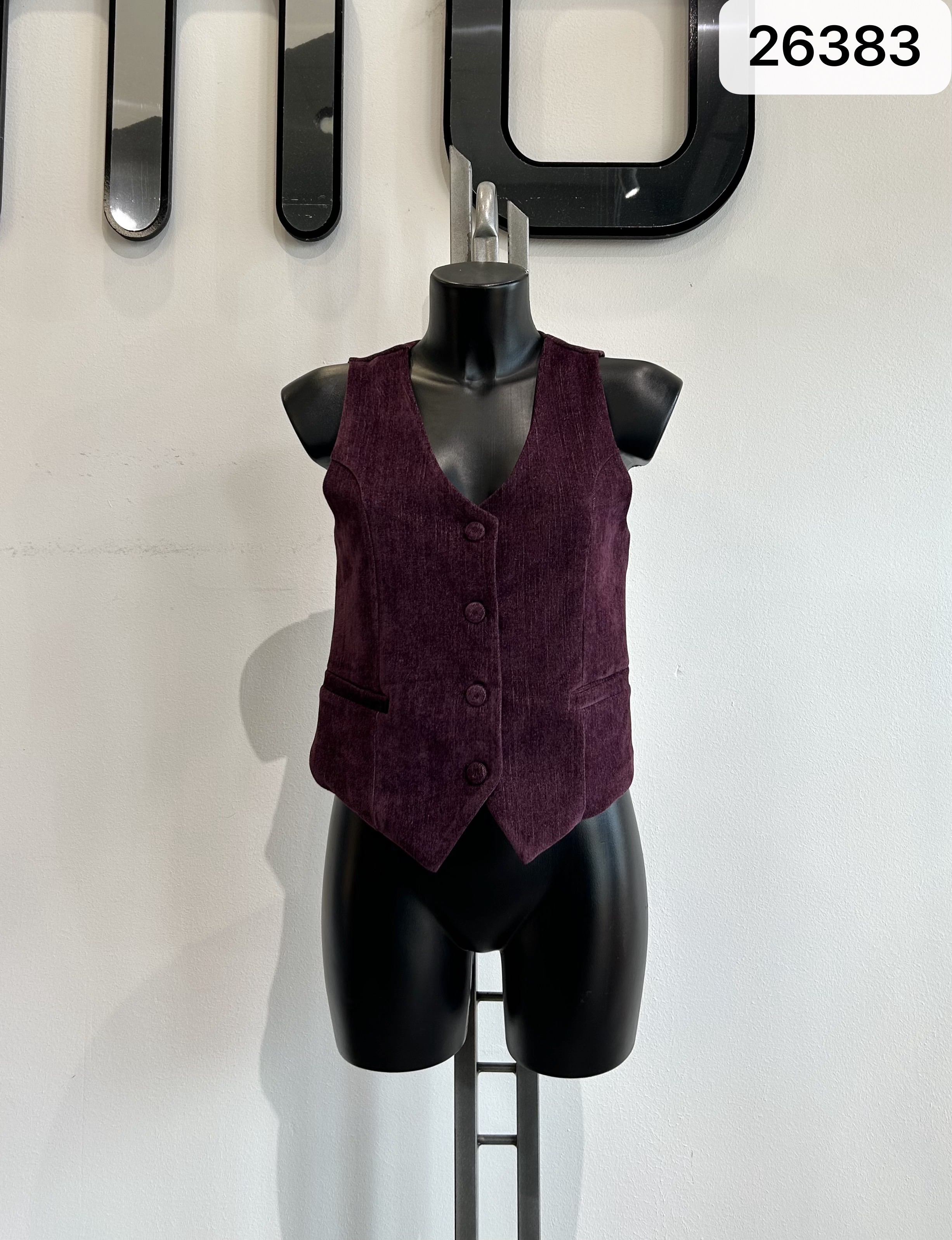 Tailored Vest with Wide V-Neck