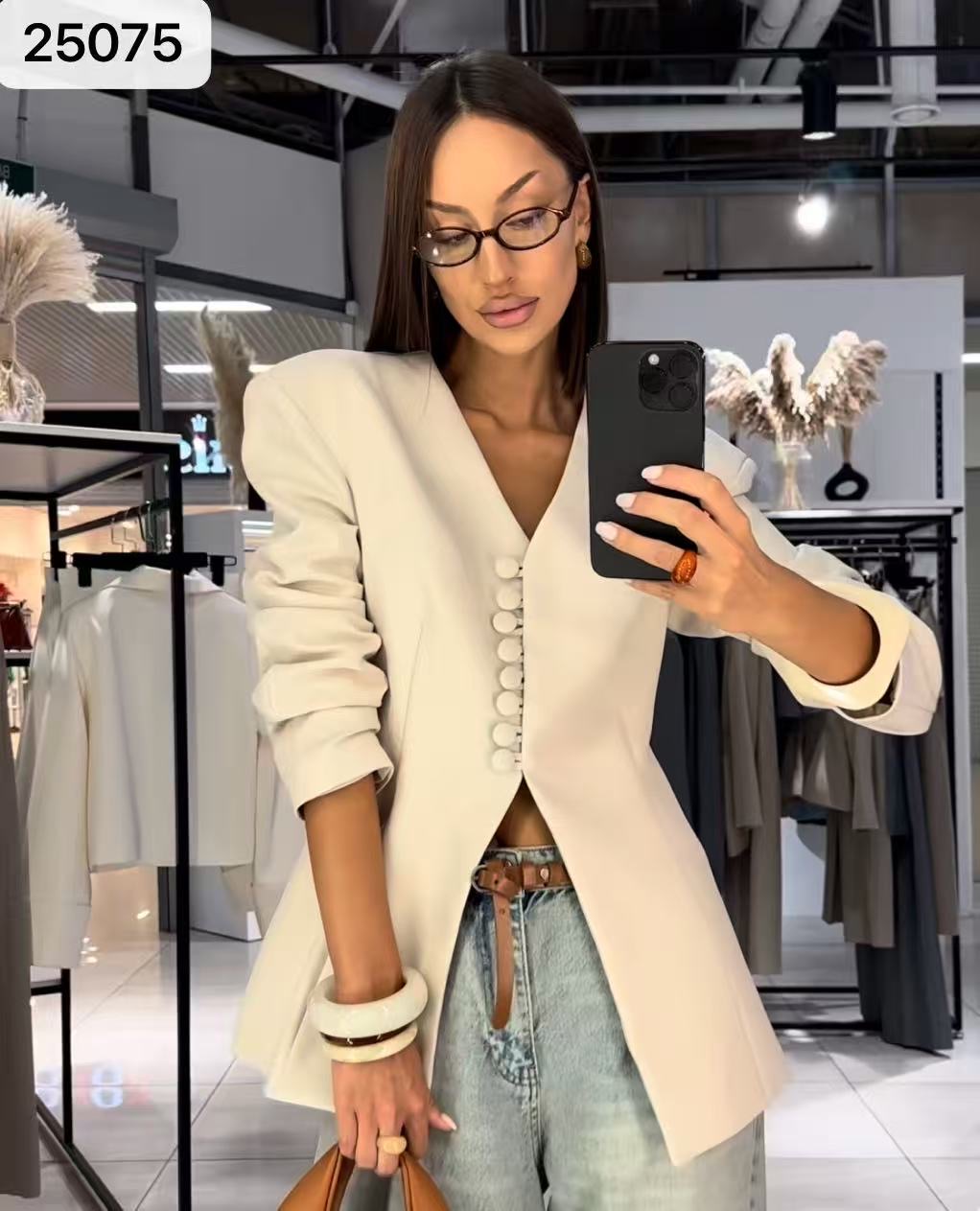 Tailored Hip-Length Blazer
