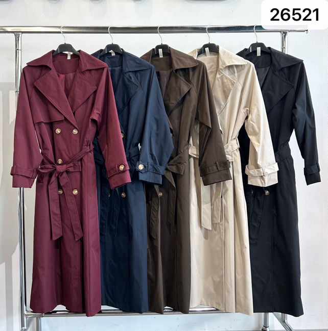 Midi Trench Coat with Belt