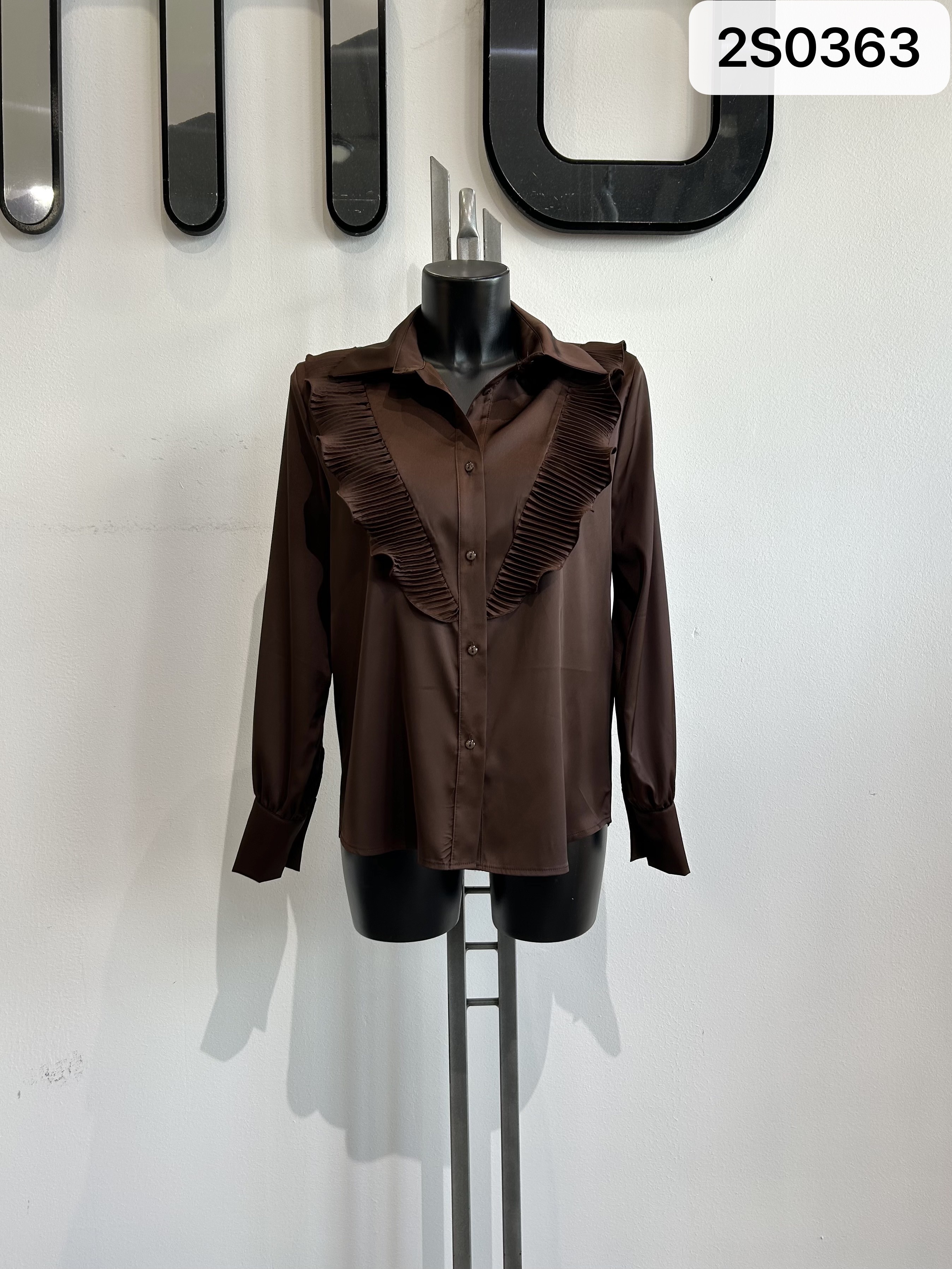 Pleated Ruffle Shirt