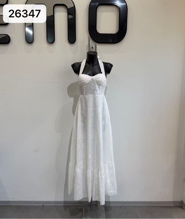 Halter Maxi Flared Dress