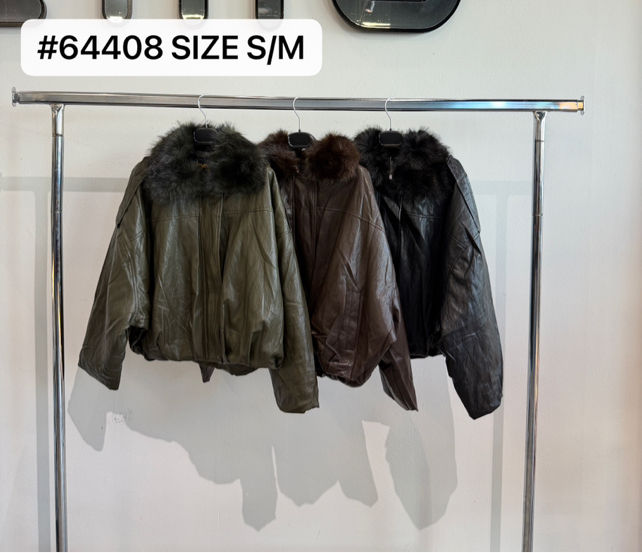 Short Jacket with Faux-Fur Collar