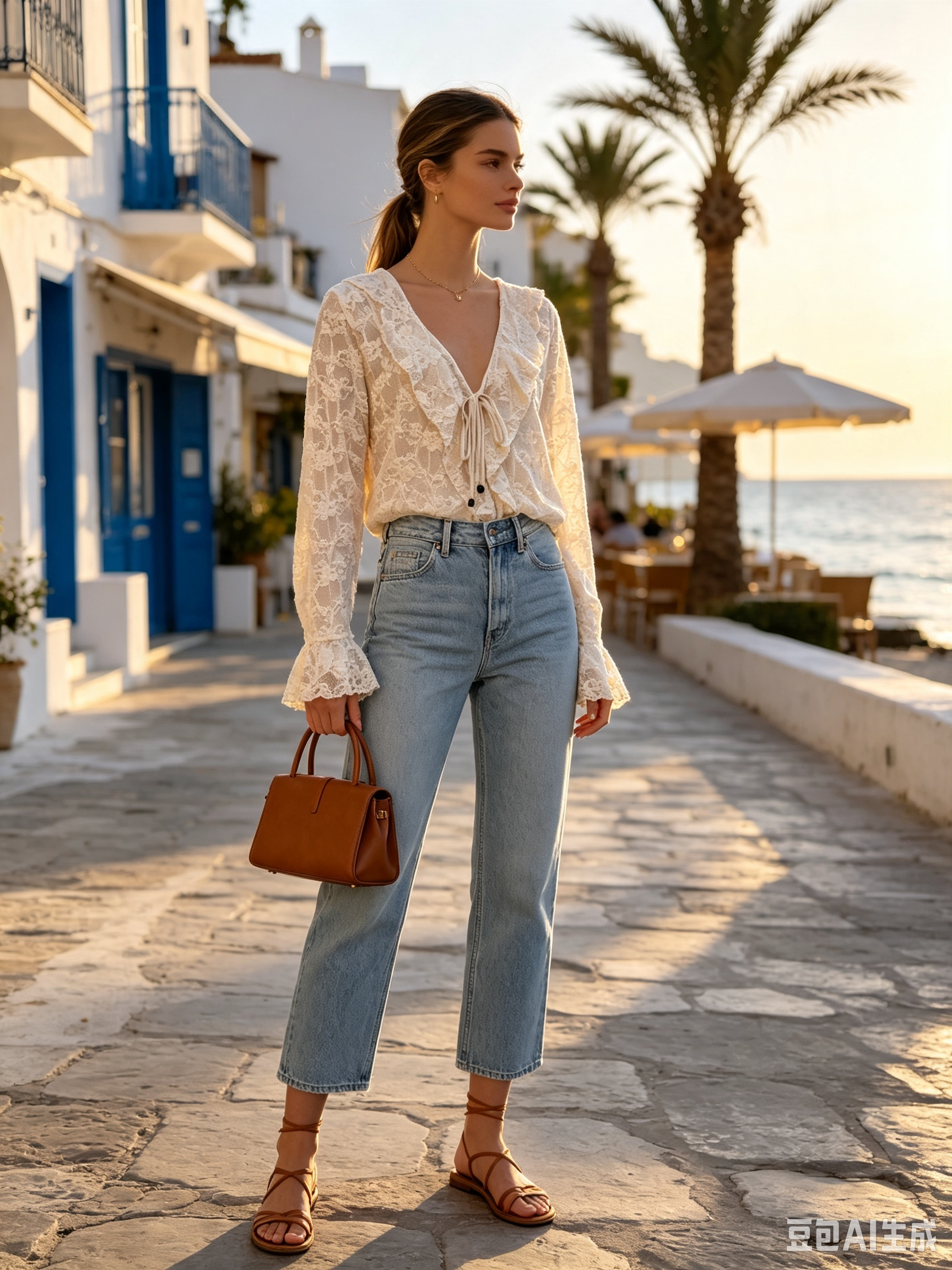 Lace Ruffle Blouse