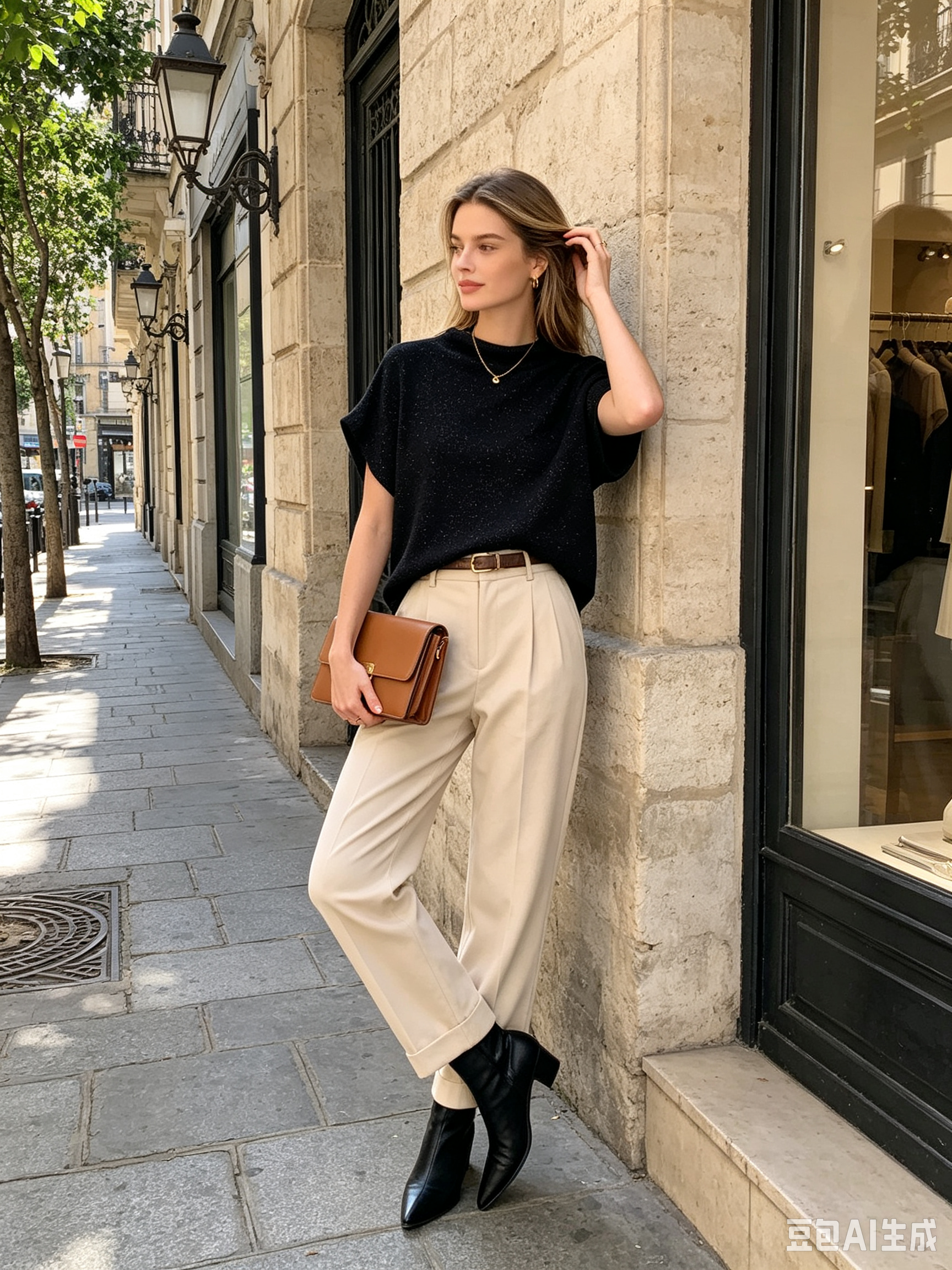 Ribbed Half-Turtleneck Top