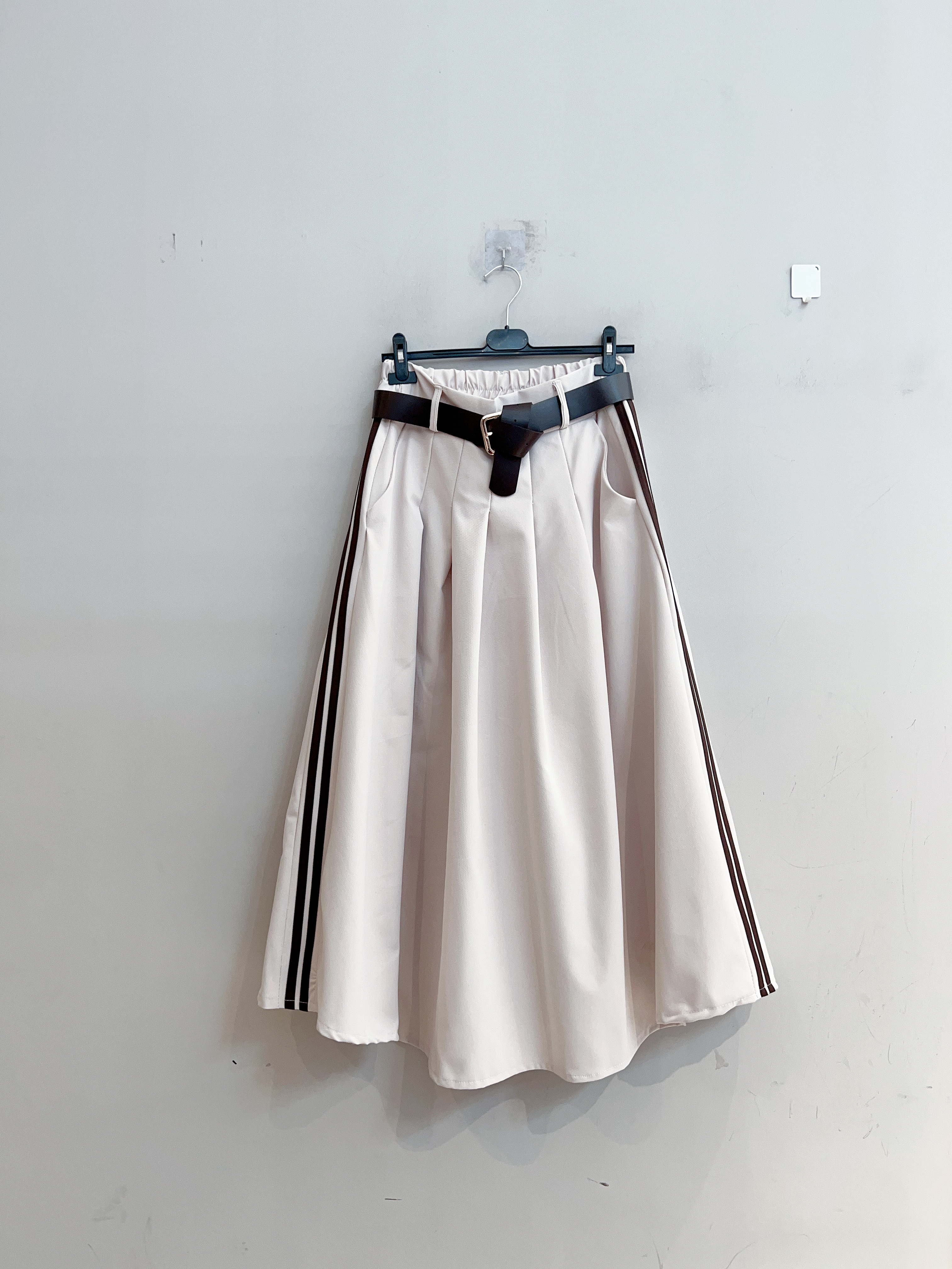 Midi Flared Pleated Skirt