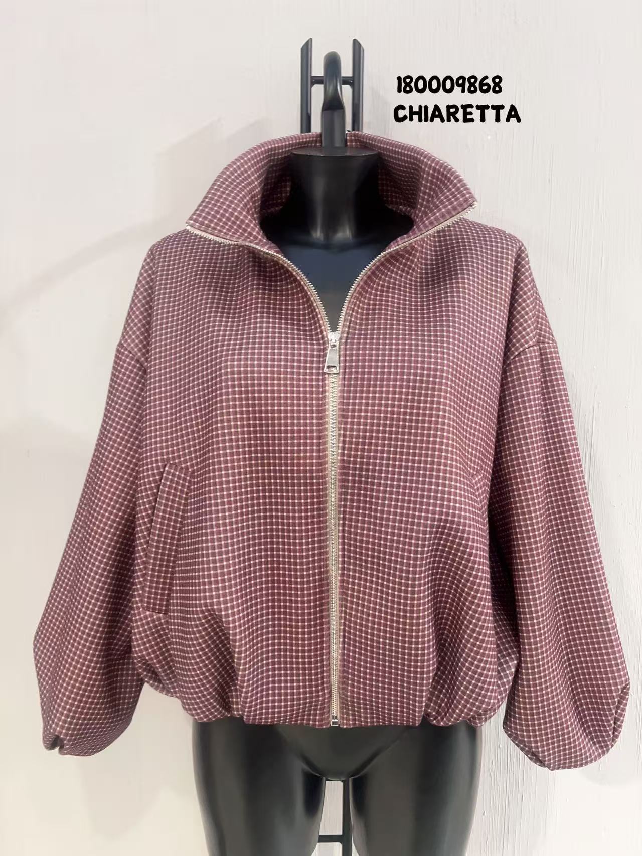 Bomber Jacket with Mock Neck