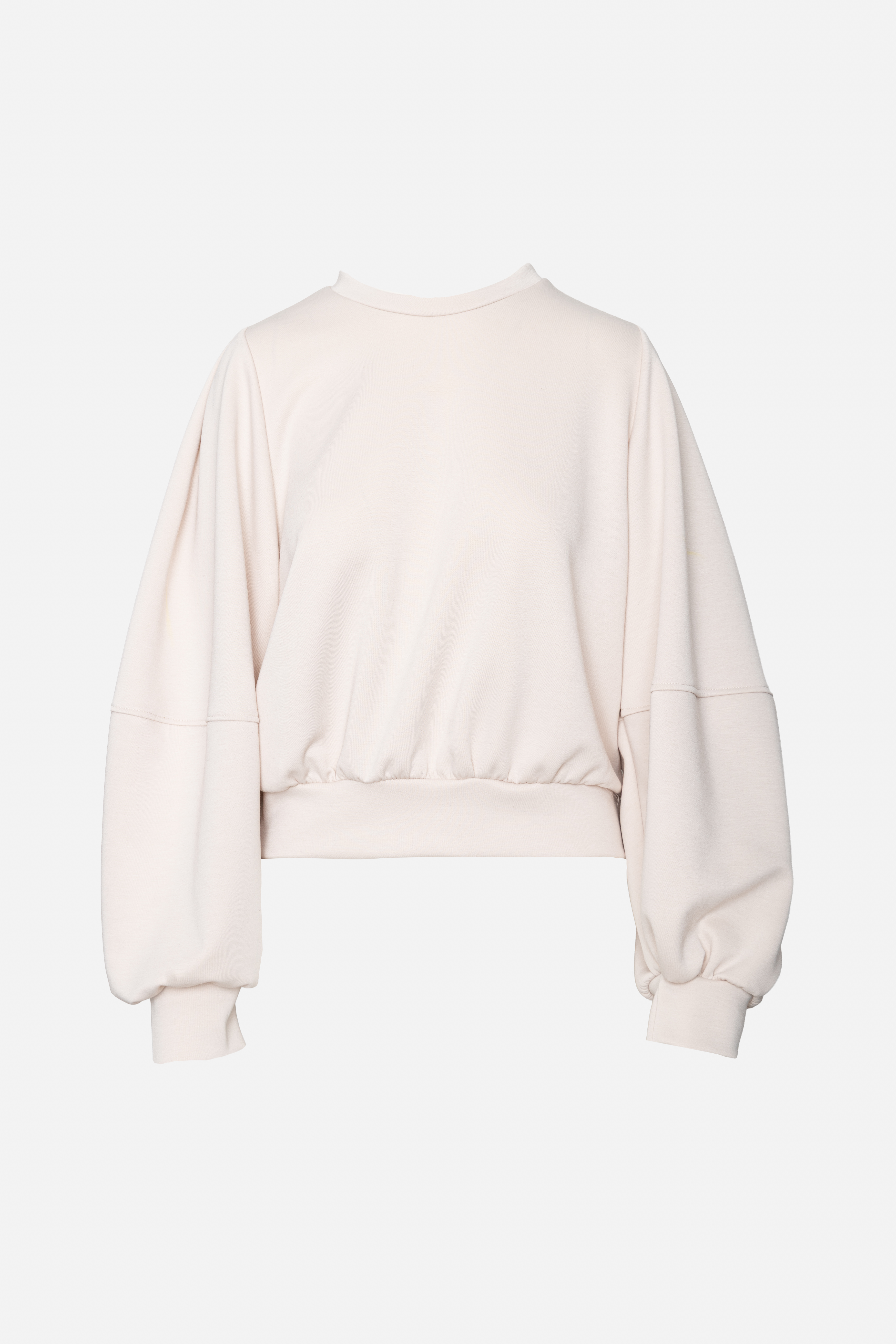 Relaxed Sweatshirt with Puff Sleeves