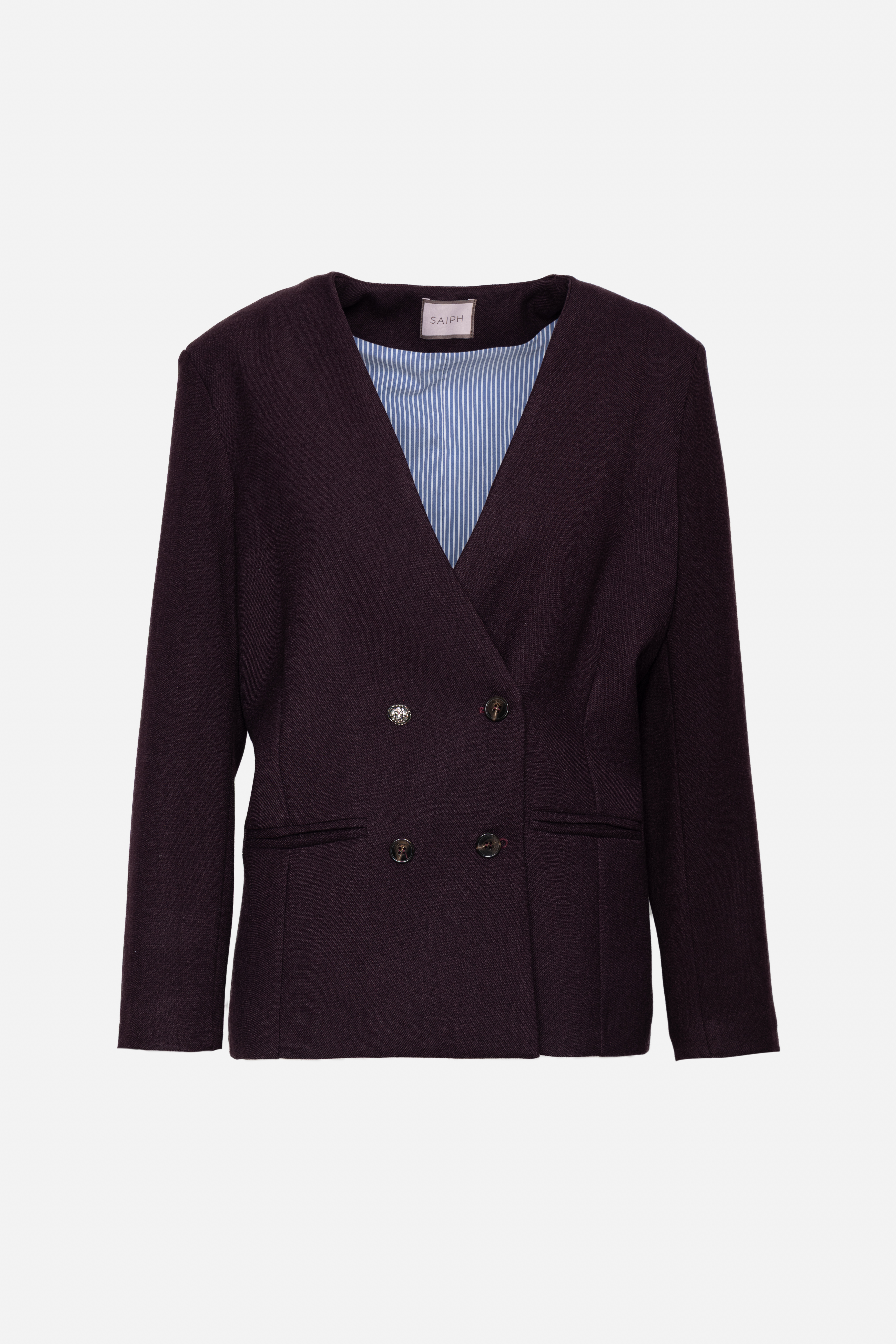 Tailored Collarless Jacket