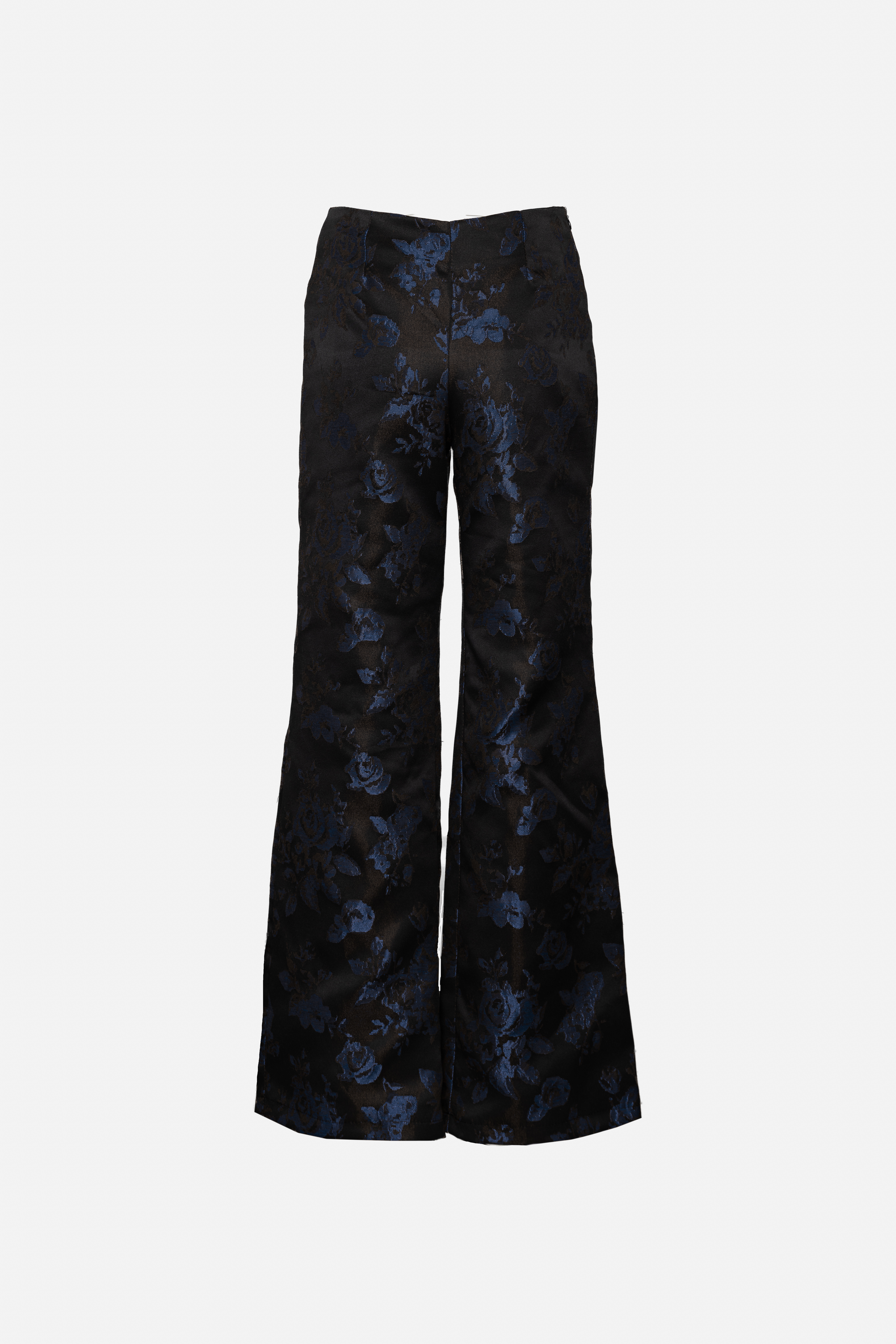 Wide-Leg Jacquard Trousers