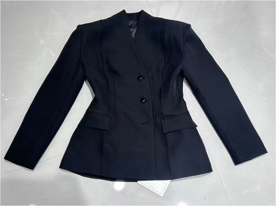 Tailored Stand-Collar Blazer