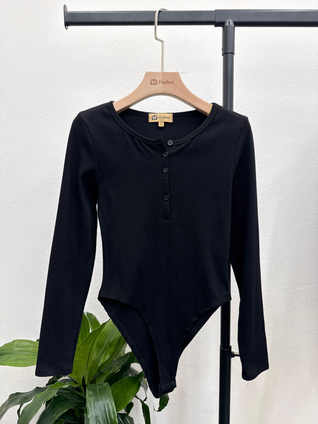 Fitted Long-Sleeve Bodysuit