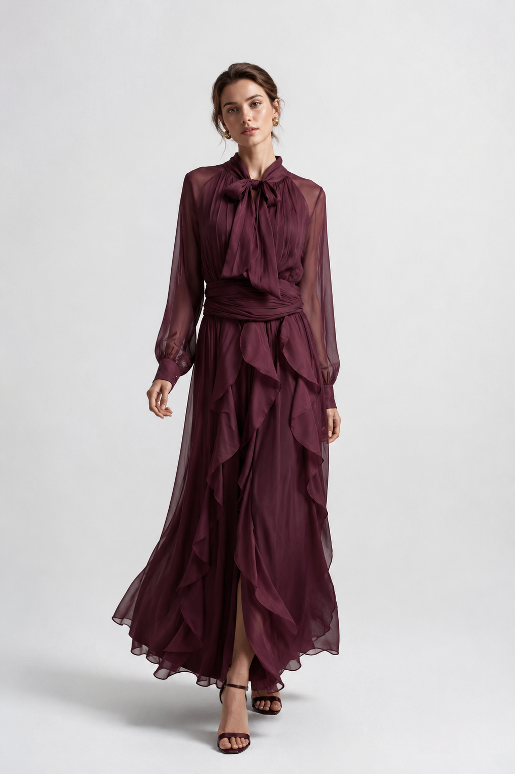 A‑Line Maxi Dress with Halter Neck
