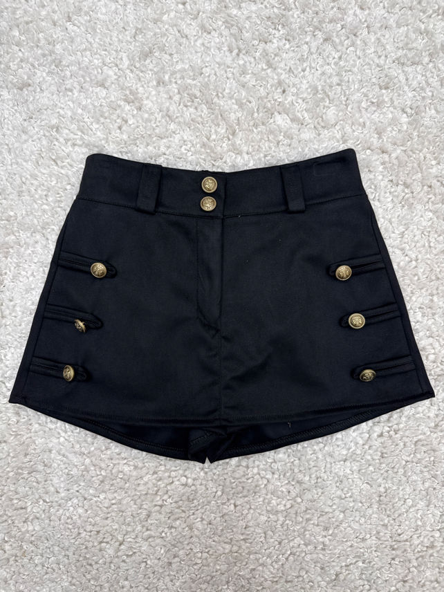Skort with Decorative Buttons