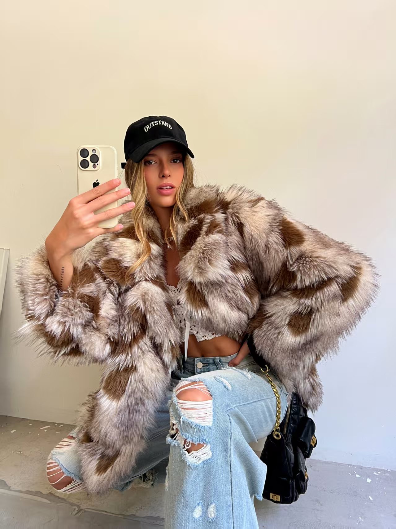 Short Faux-Fur Coat
