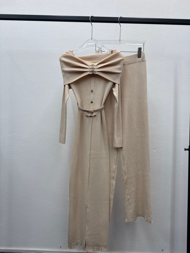 Off‑Shoulder A‑Line Jumpsuit