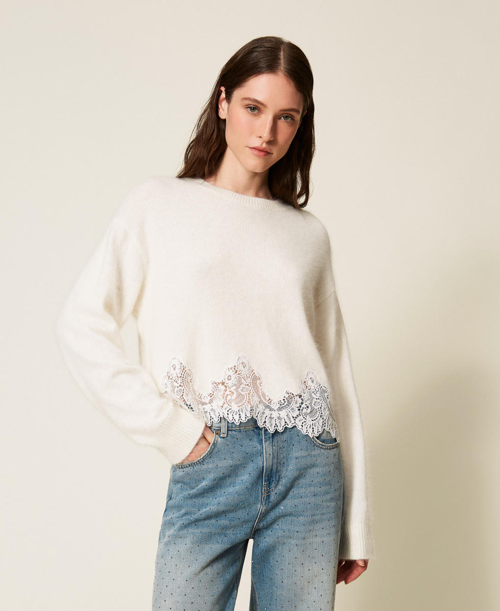 Regular Lace-Trim Sweater
