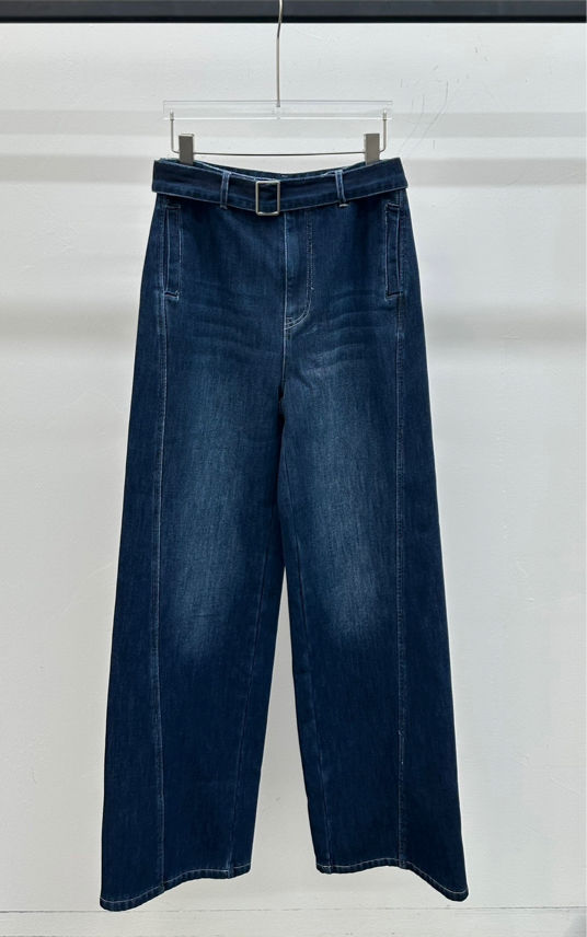 Wide-Leg Trousers with Belt