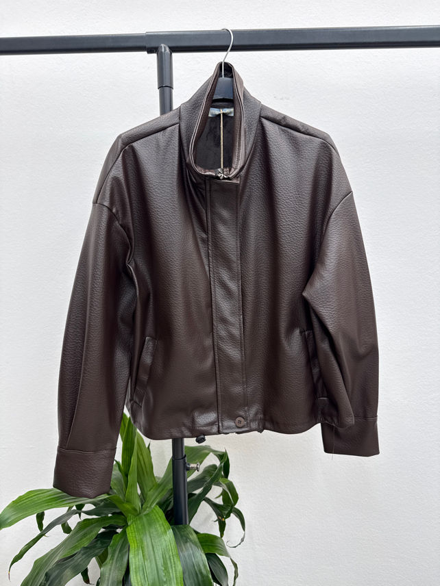 Relaxed Stand-Collar Jacket