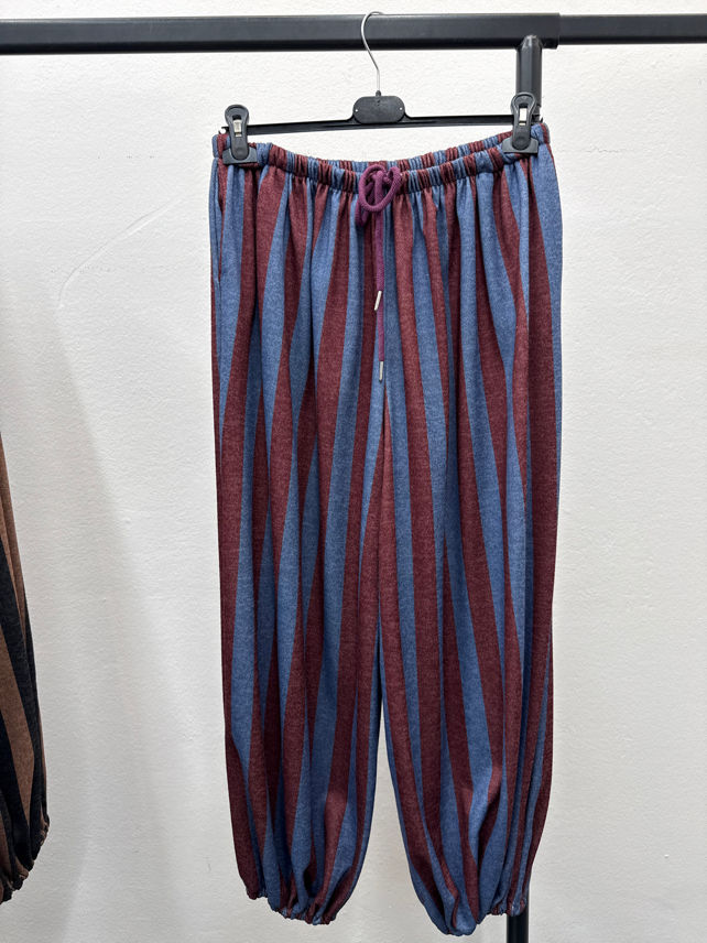 Vertical-Stripe Jogger Trousers