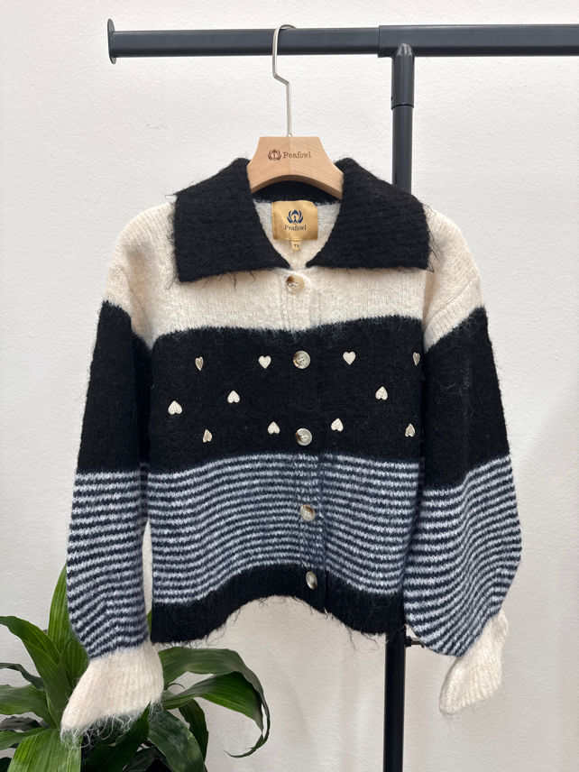 Collared Button-Through Cardigan