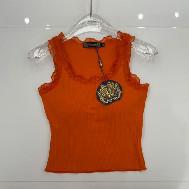 Fitted Lace-Trim Top