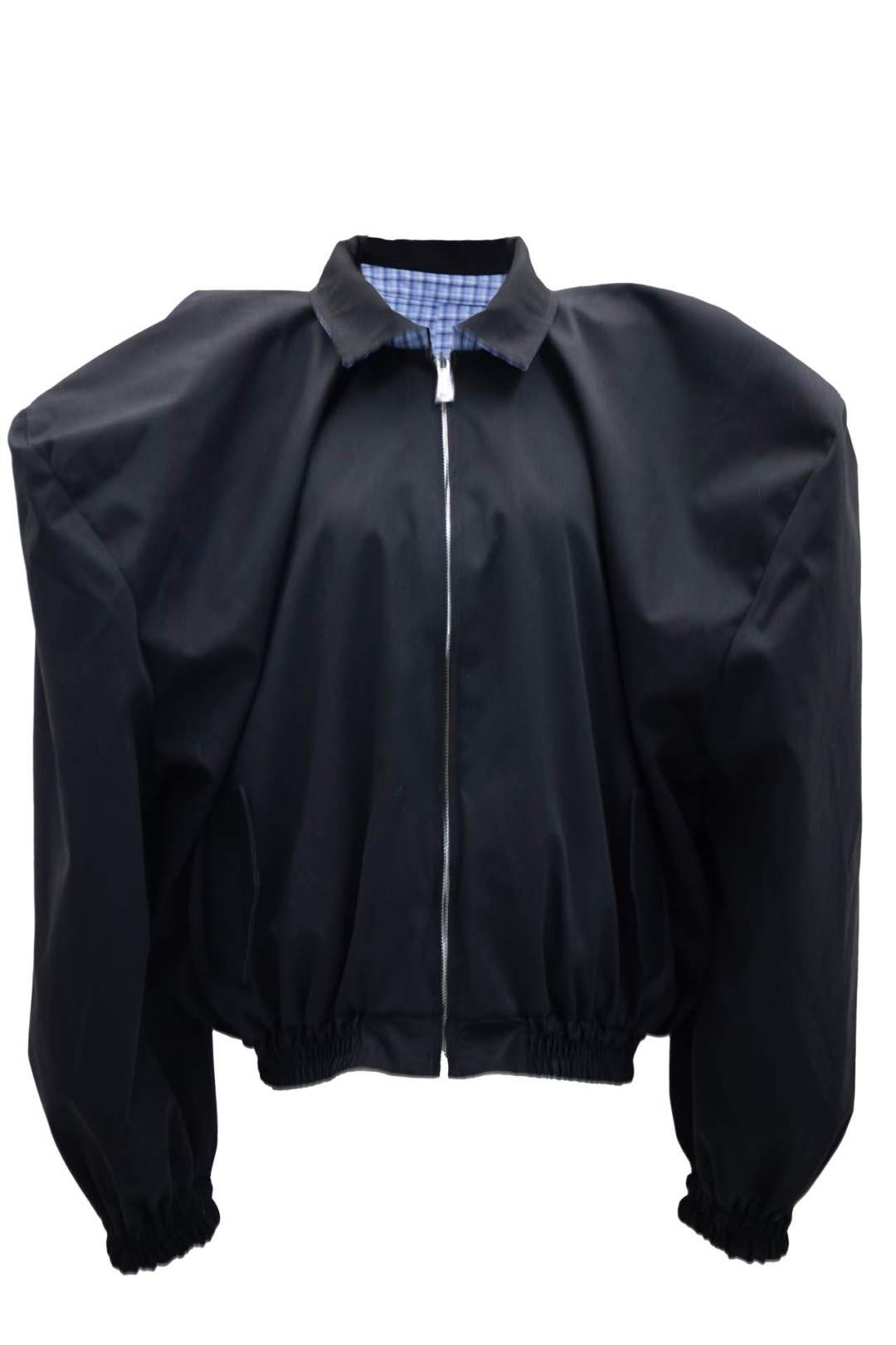 Oversized Jacket with Shirt Collar