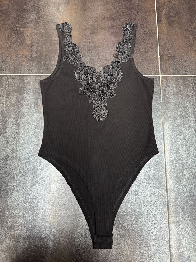 Fitted Embroidered Bodysuit