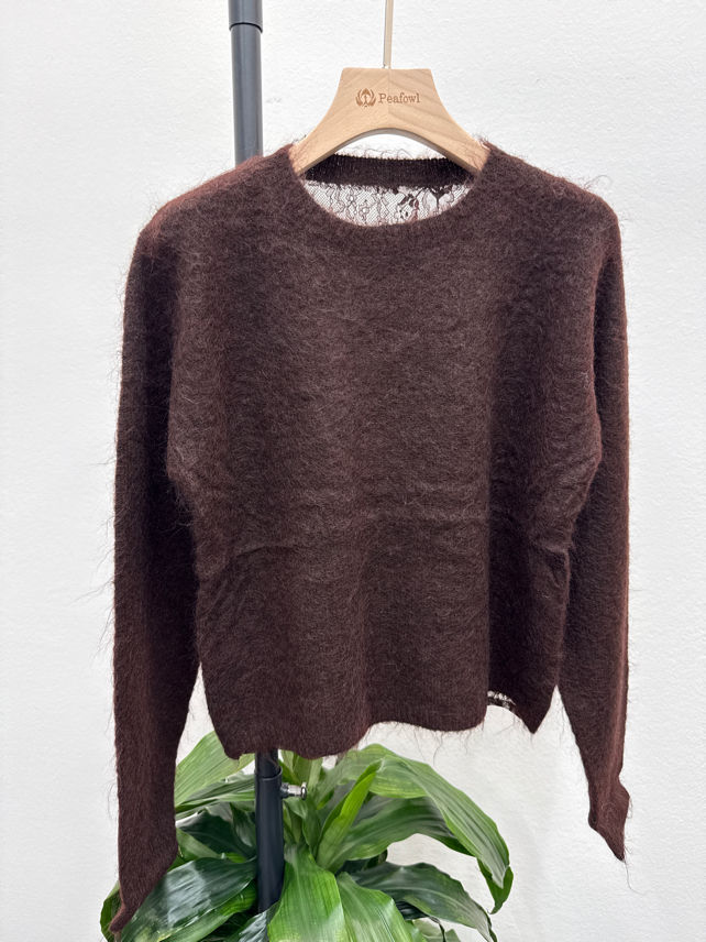 Lace-Trim Sweater