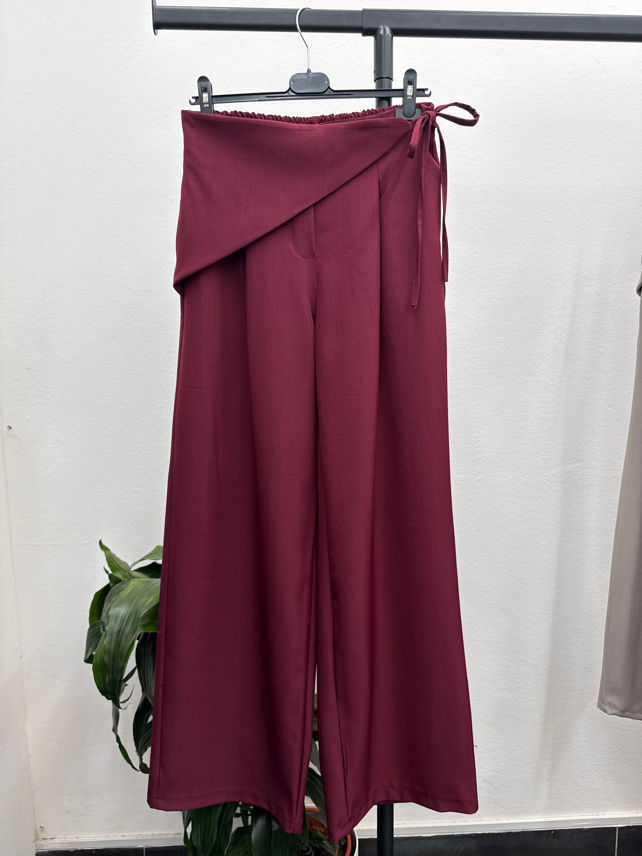 Palazzo Trousers with Waist Tie