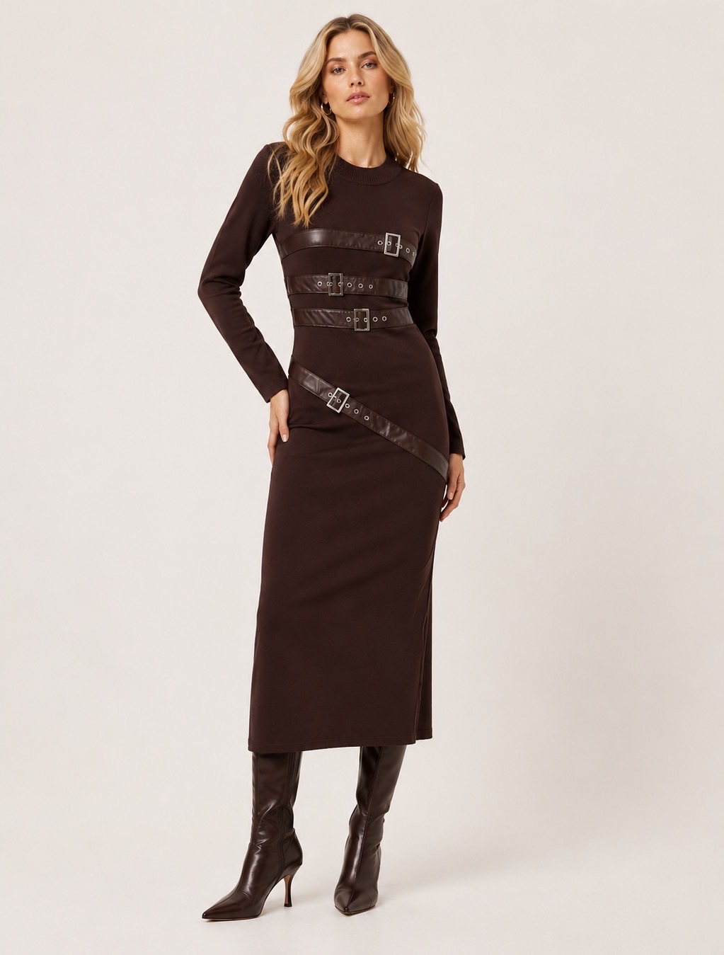Fitted Maxi Knit Dress
