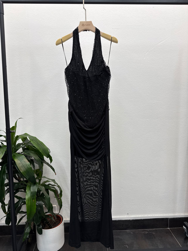 Halter V Maxi Dress