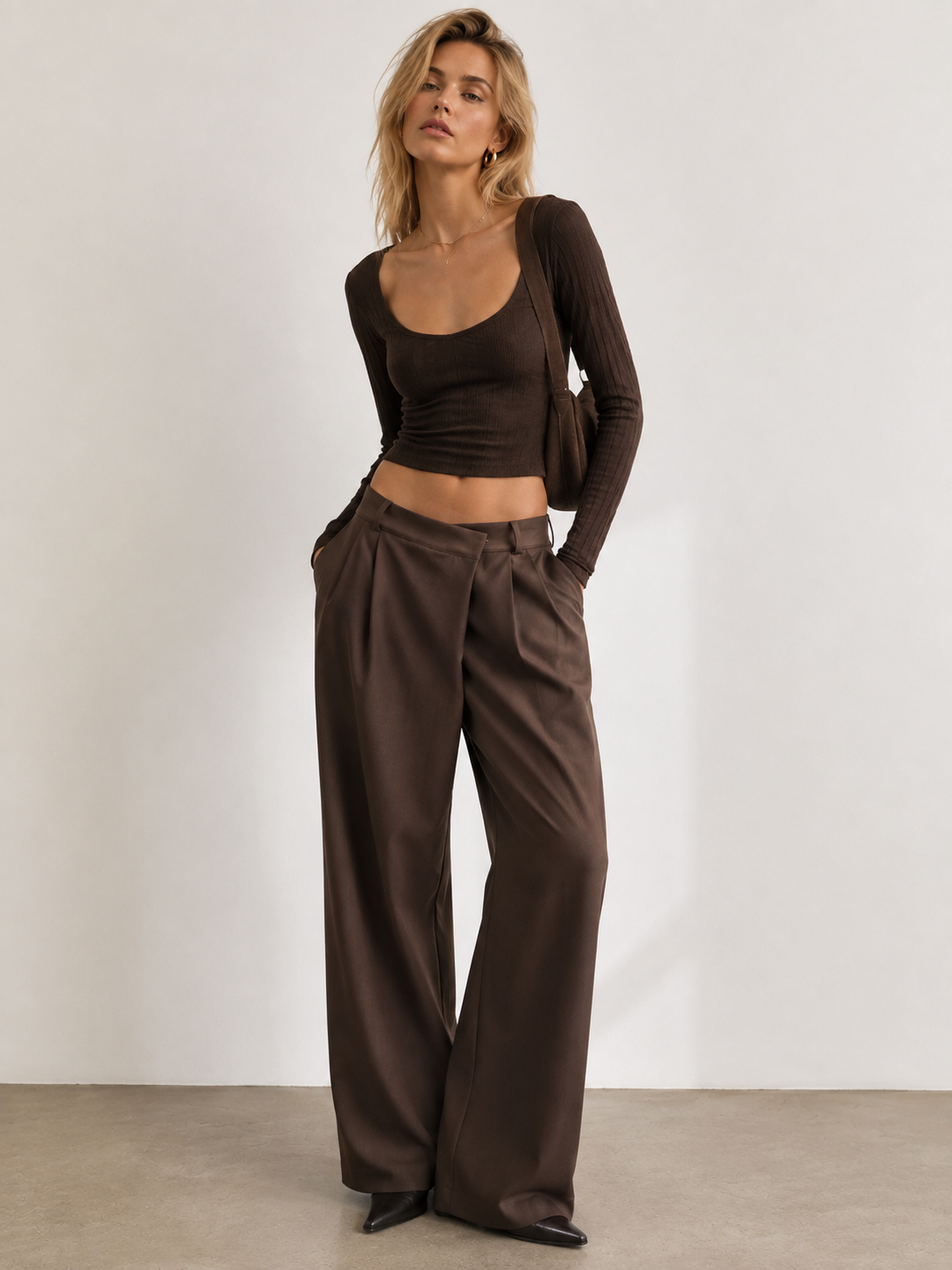 Pleated Palazzo Trousers