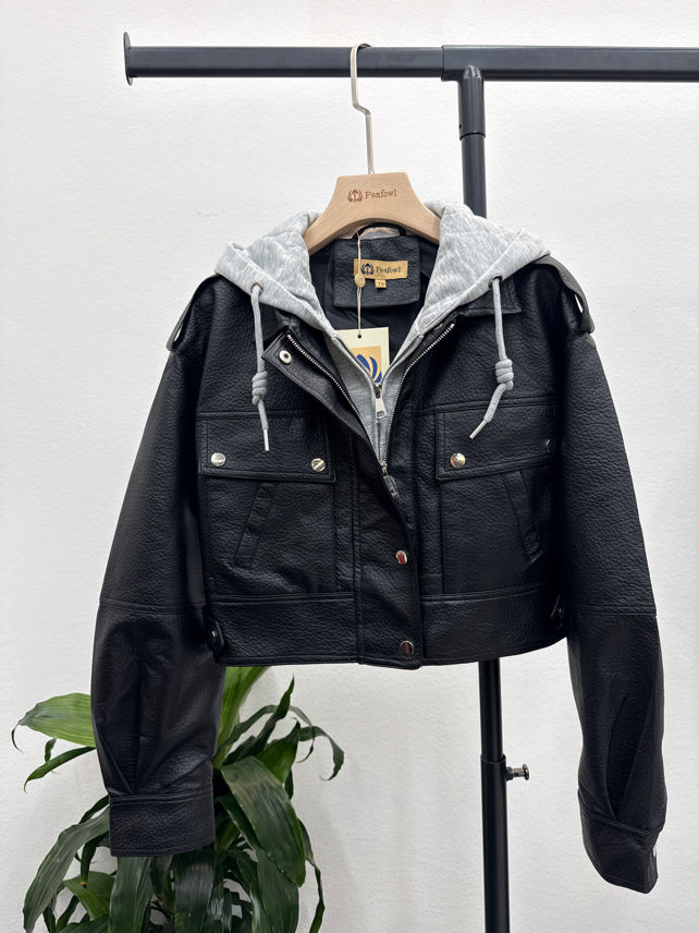 Cropped Hooded Jacket