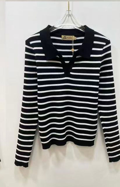 Ribbed Polo Top