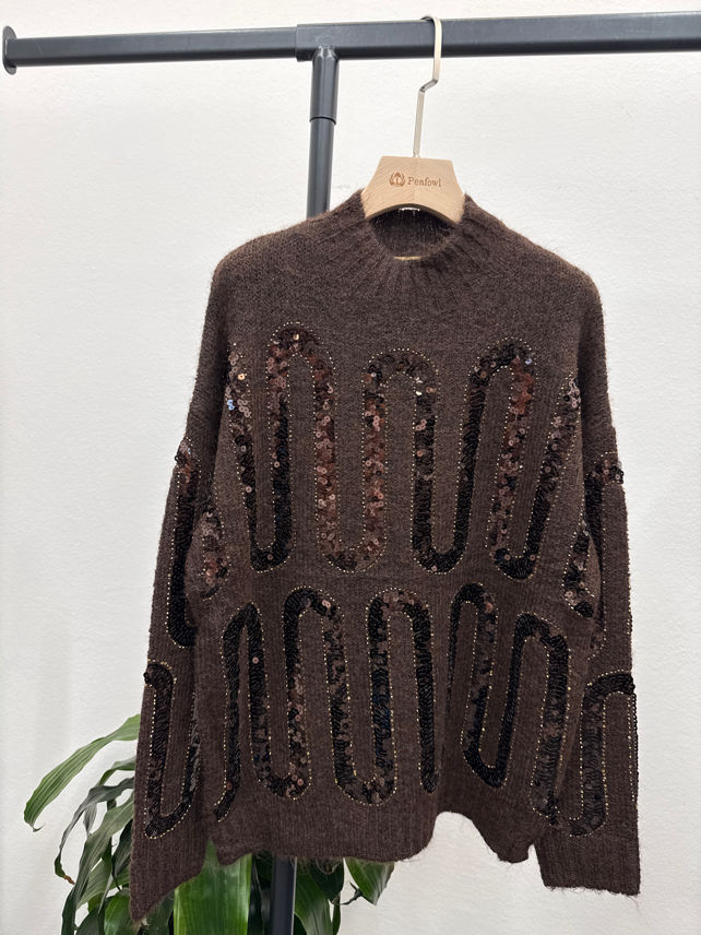 Oversized Sequin Sweater