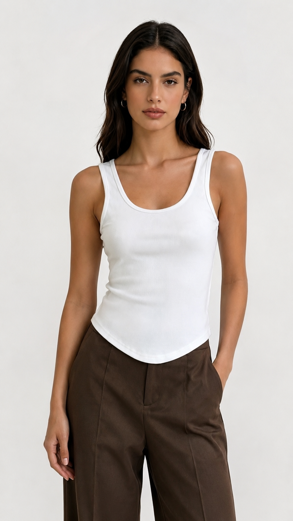 Fitted Ribbed Tank Top