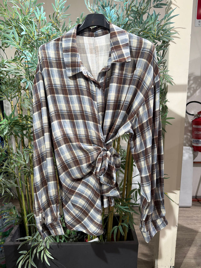 Relaxed Shirt with Waist Tie