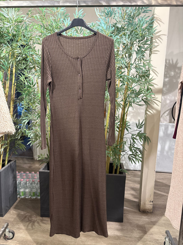 Fitted Ribbed Maxi Dress