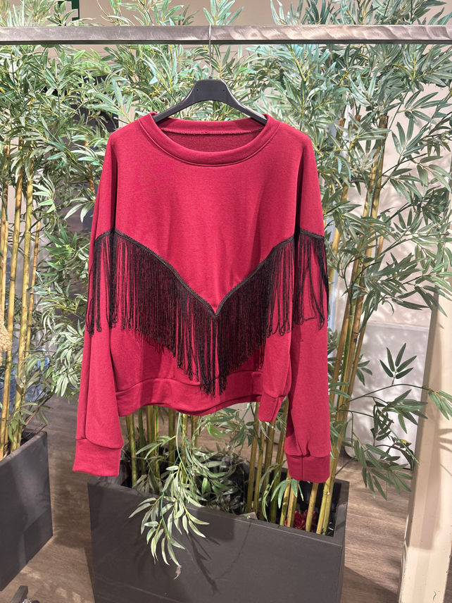 Relaxed Fringe Sweatshirt