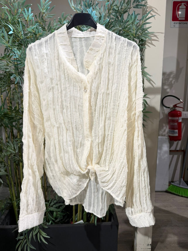 Relaxed Tie-Detail Shirt