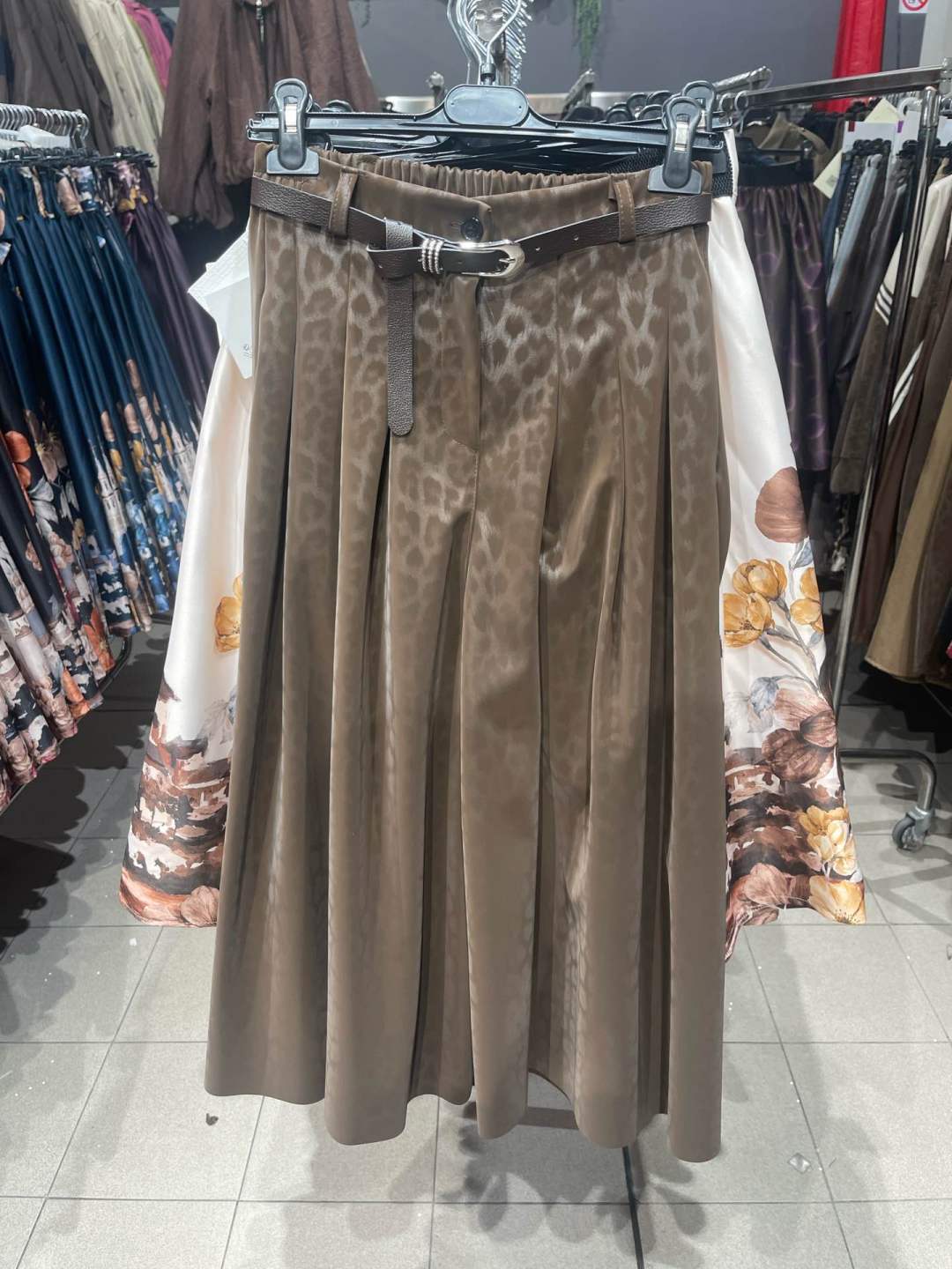 Pleated Midi Skirt