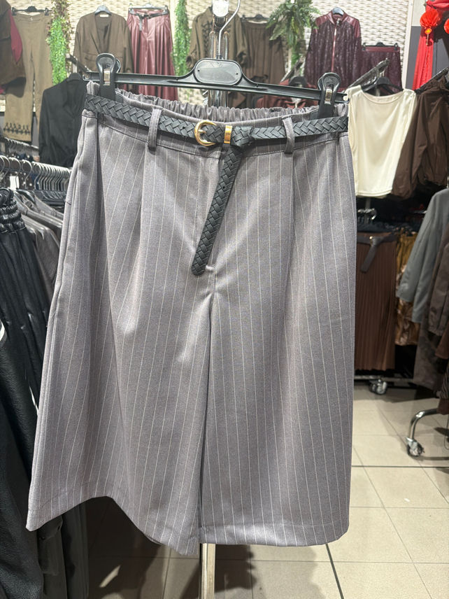 Wide 7/8 Striped Trousers