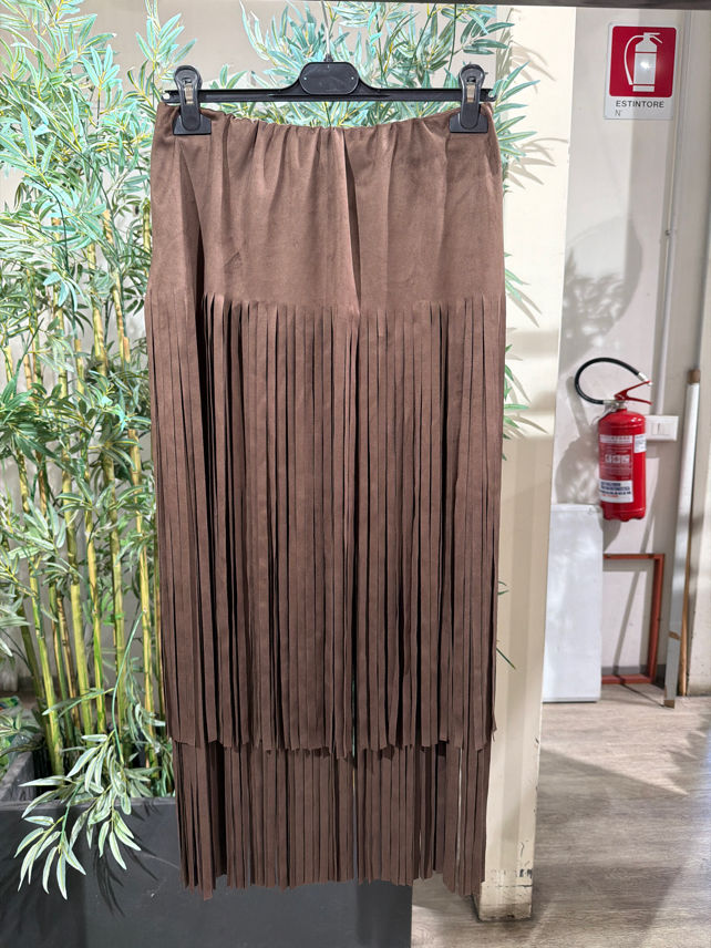 Midi Pleated Faux-Leather Skirt