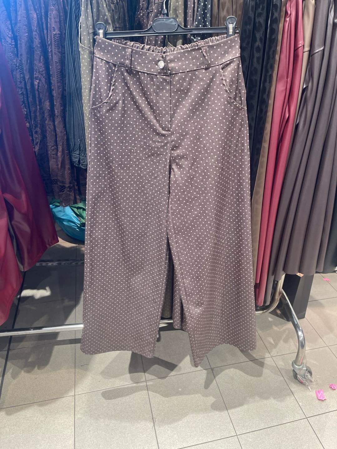 Wide Elastic-Waist Trousers