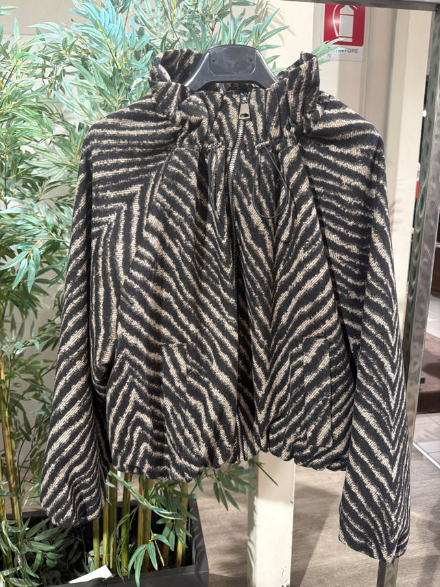 Bomber Jacket with Stand Collar
