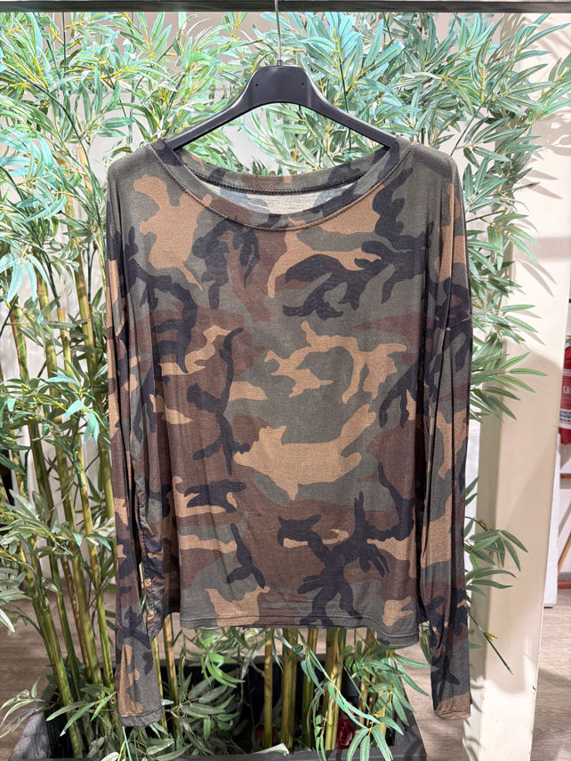 Relaxed Animal-Print Top